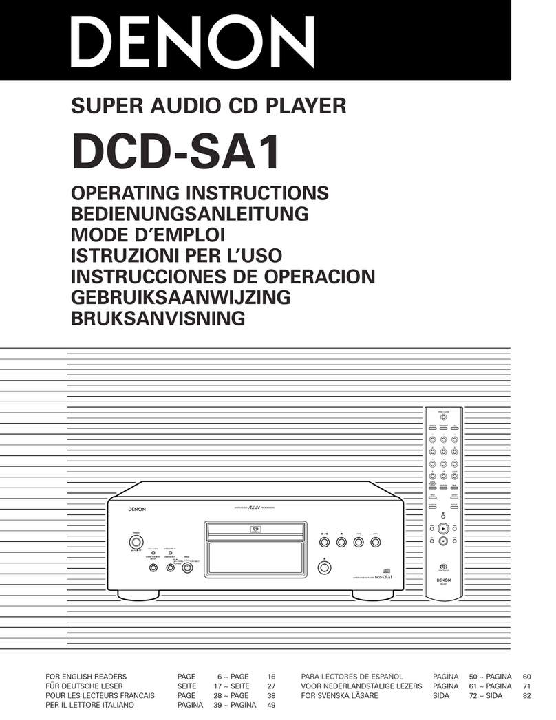 Denon DCD-SA1 User manual