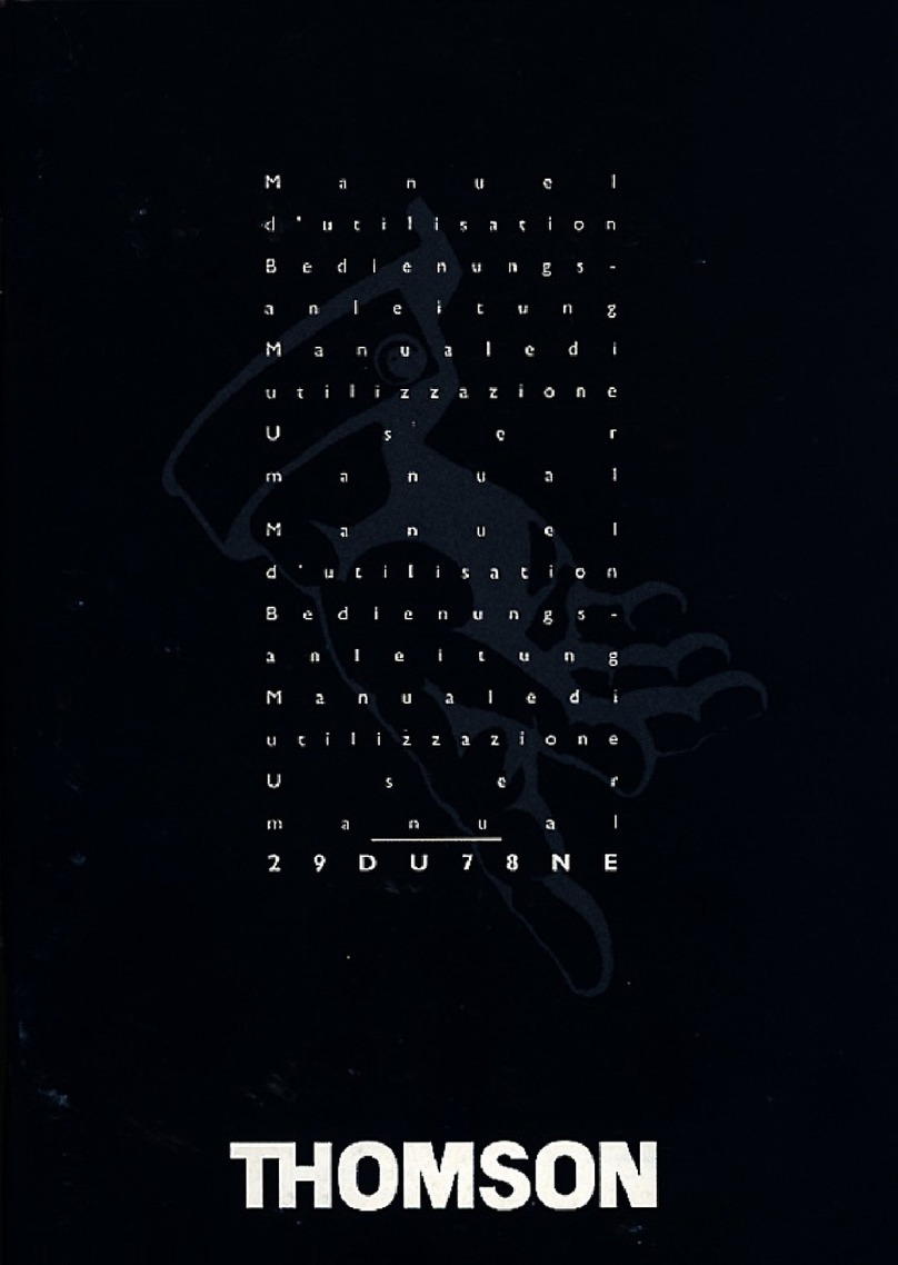 THOMSON 29DU78NE User manual