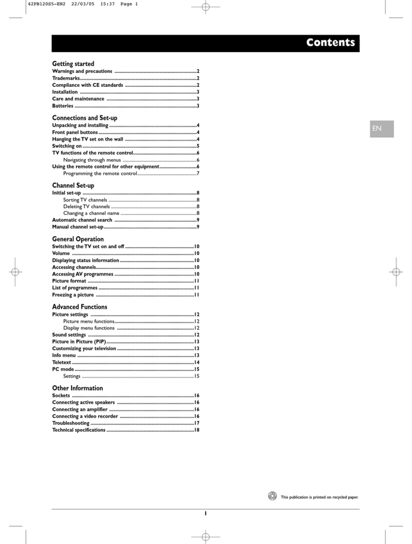 THOMSON 42PB120S5 User manual