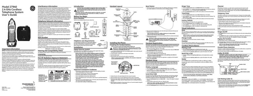 GE 27940 User manual