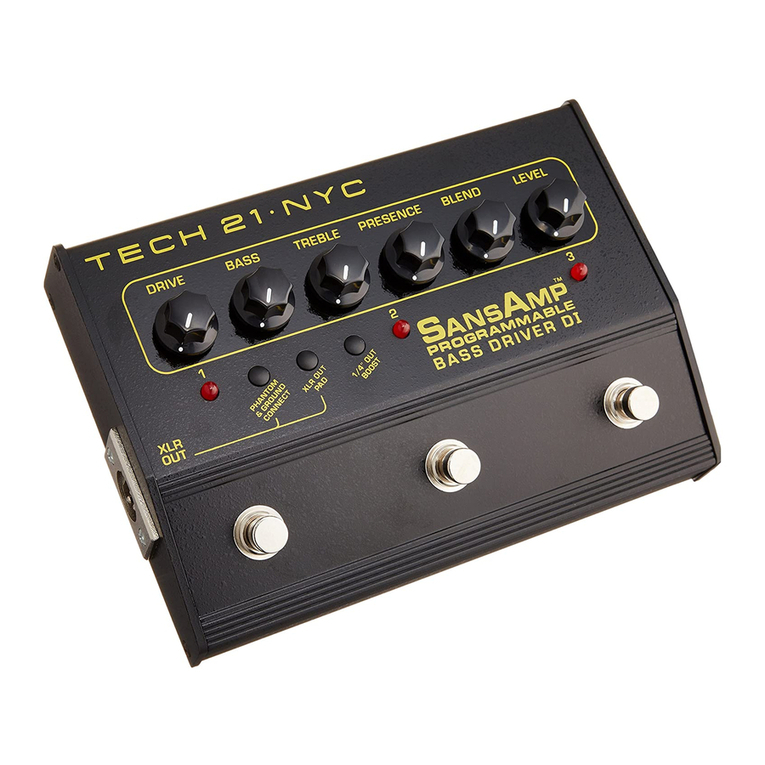 tech21 SansAmp Acoustic DI User manual