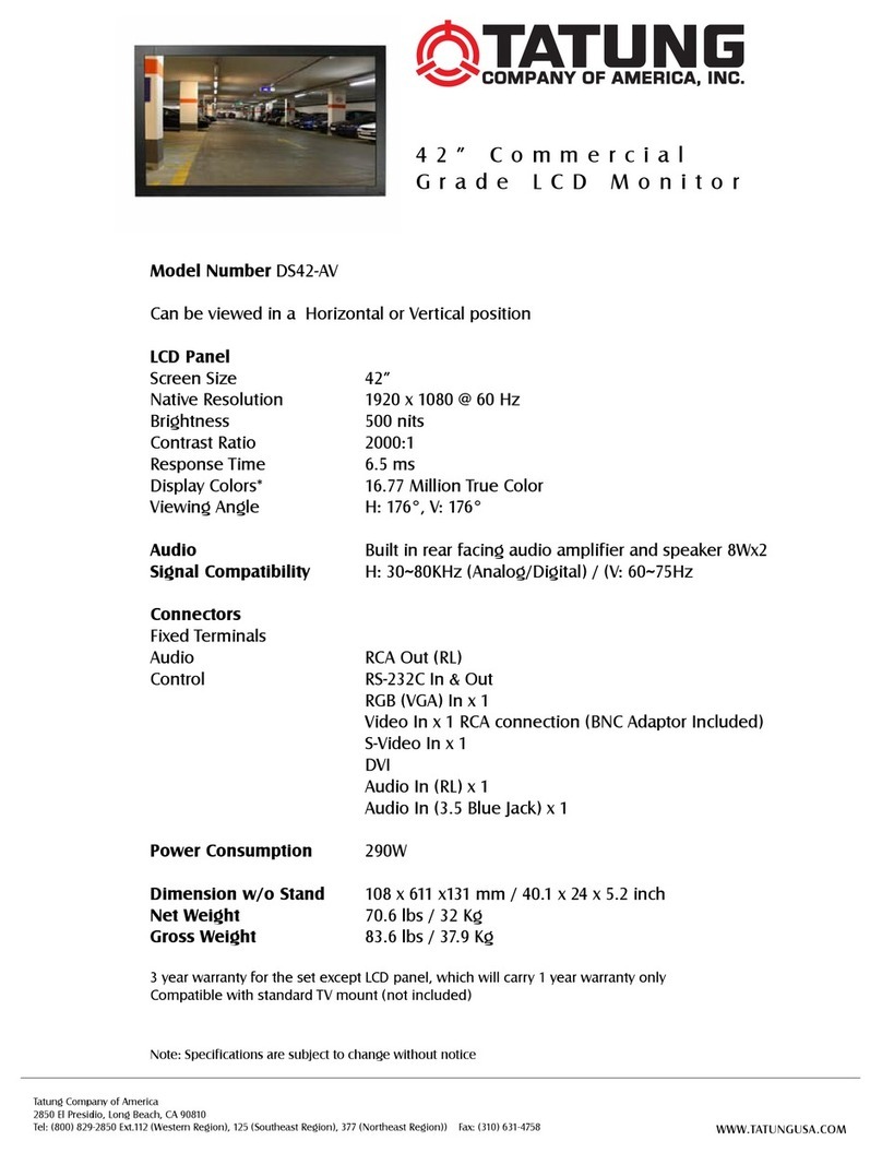 Tatung DS42-AV User manual Tatung DS42-AV User manual