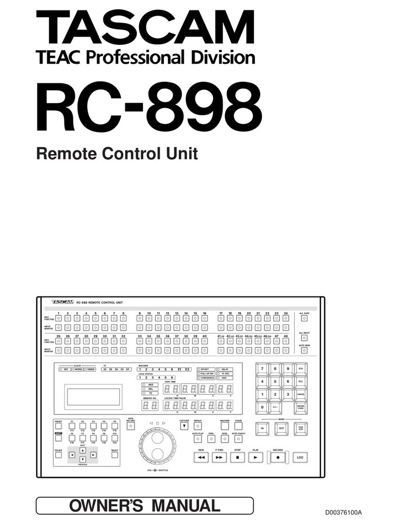 Tascam RC-898 owner's manual Tascam RC-898 owner's manual