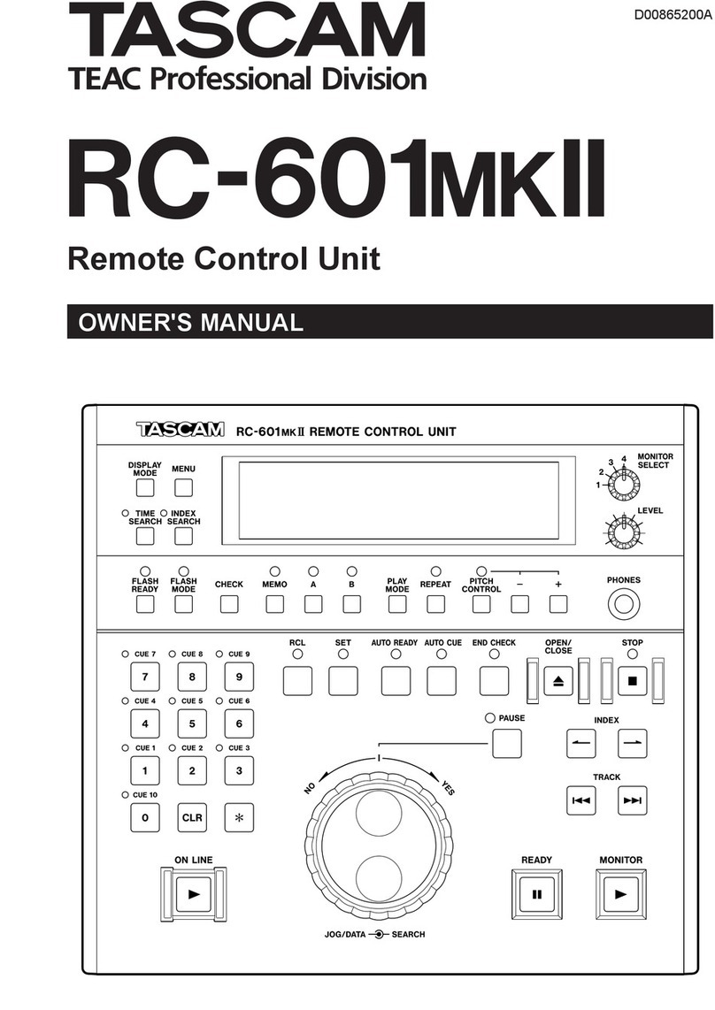 Tascam RC-601mkII User manual Tascam RC-601mkII User manual