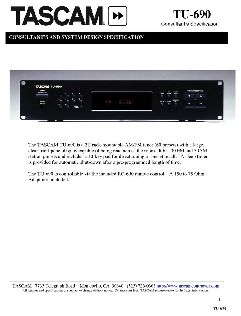Tascam TU-690 Specifications