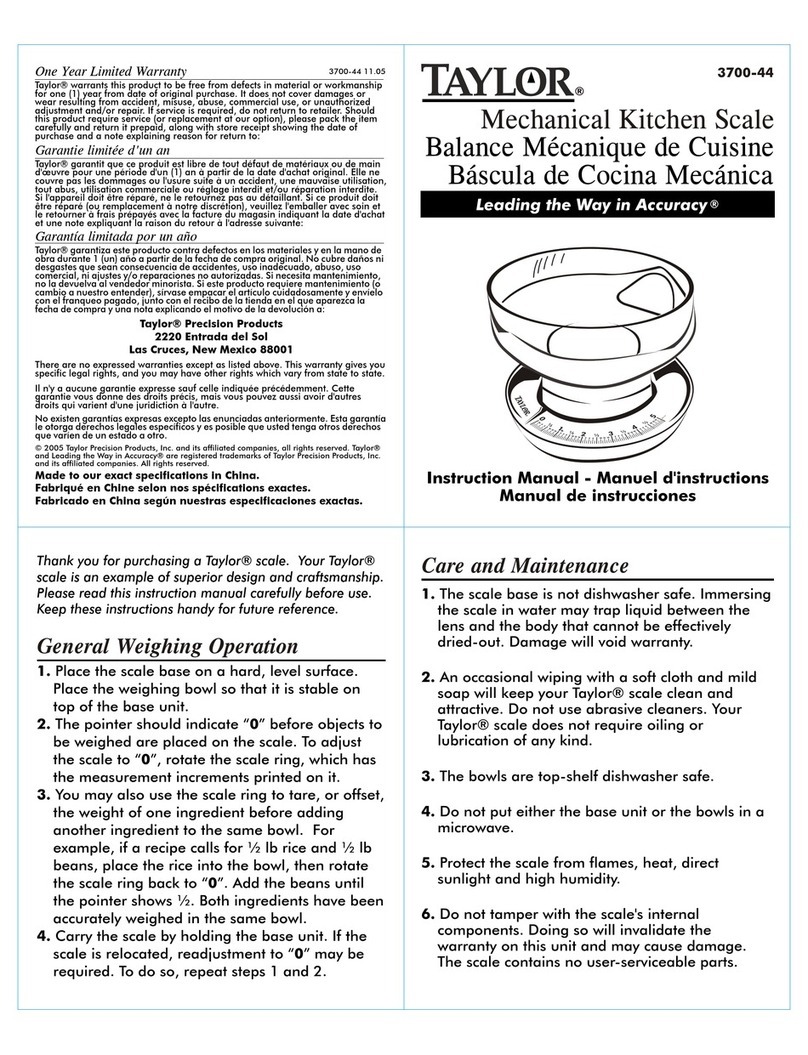 Taylor 3700-44 instruction manual