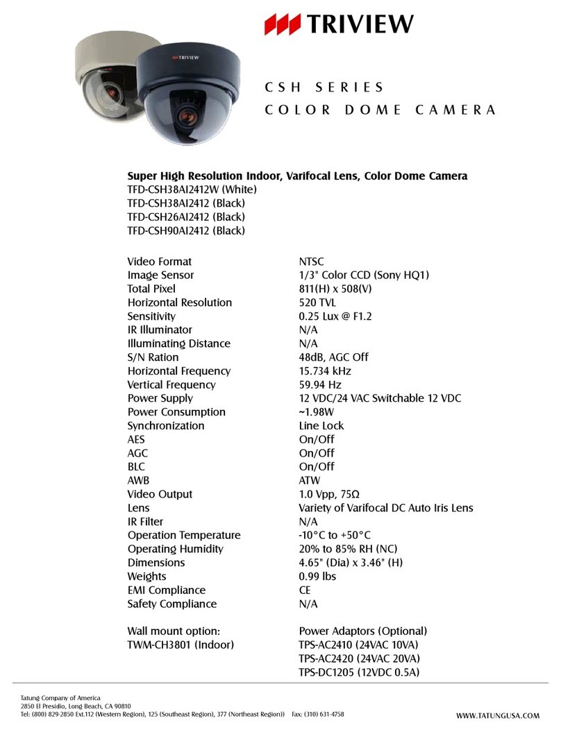TRIVIEW TFD-CSH38AI2412 Specifications