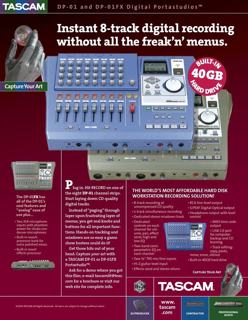 Tascam DP-01 Specifications