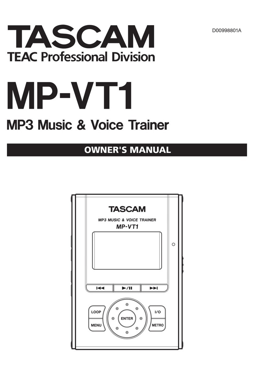 Tascam MP-VT1 owner's manual