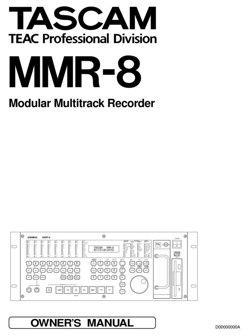 Tascam MMR-8 User manual