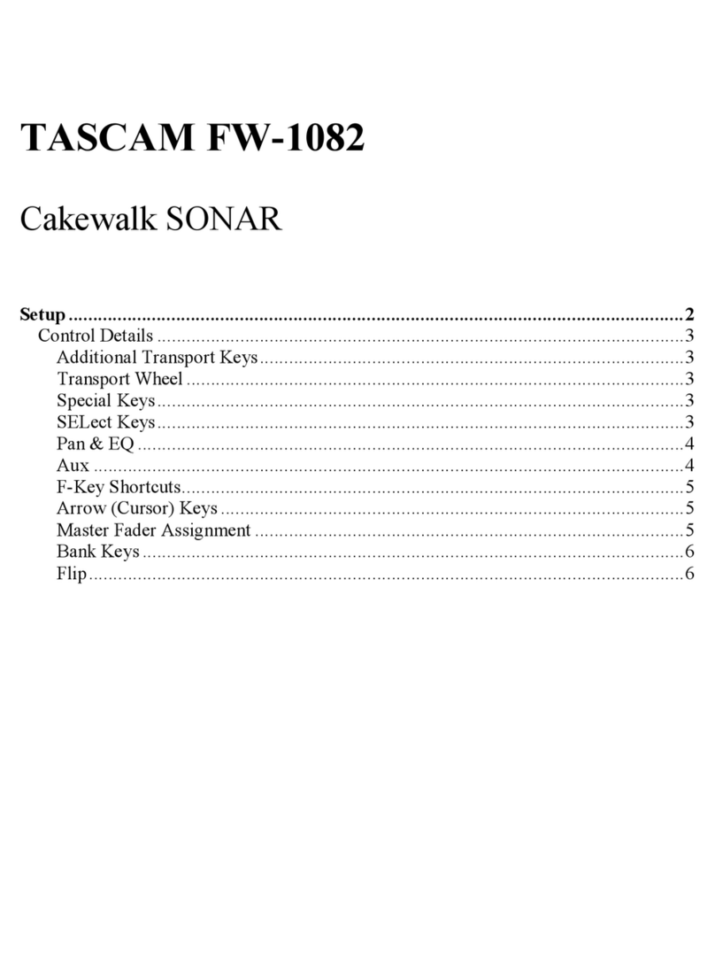 Tascam FW-1082 Setup guide