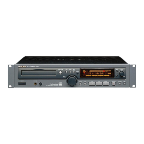 Tascam CD-RW2000 owner's manual