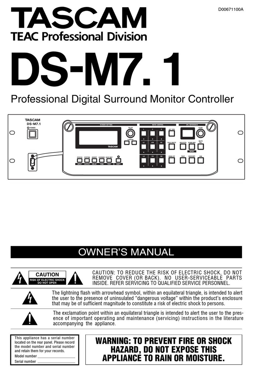Tascam DS-M7.1 User manual