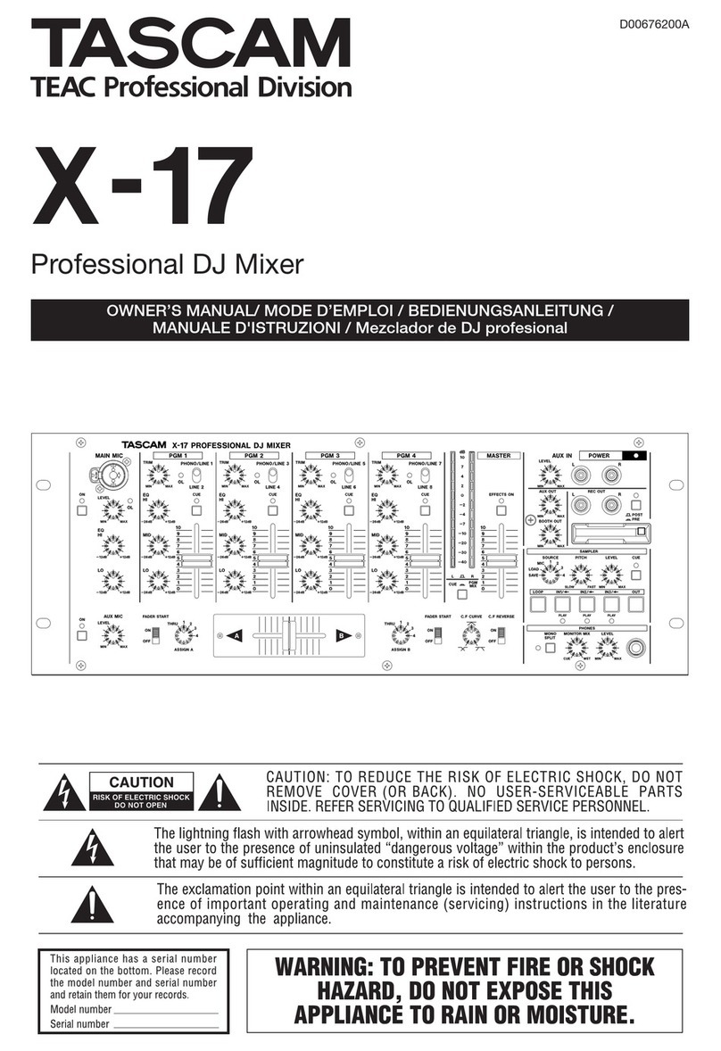 Tascam X-17 User manual