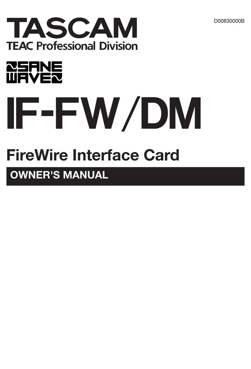 Tascam IF-FW/DM owner's manual