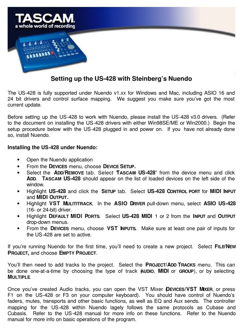 Tascam US-428 User manual