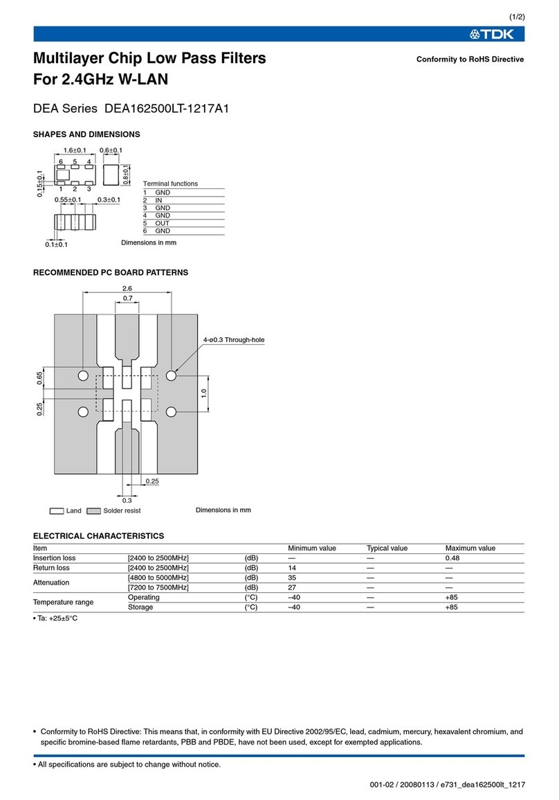 TDK DEA Series DEA162500LT-1217A1 User manual TDK DEA Series DEA162500LT-1217A1 User manual