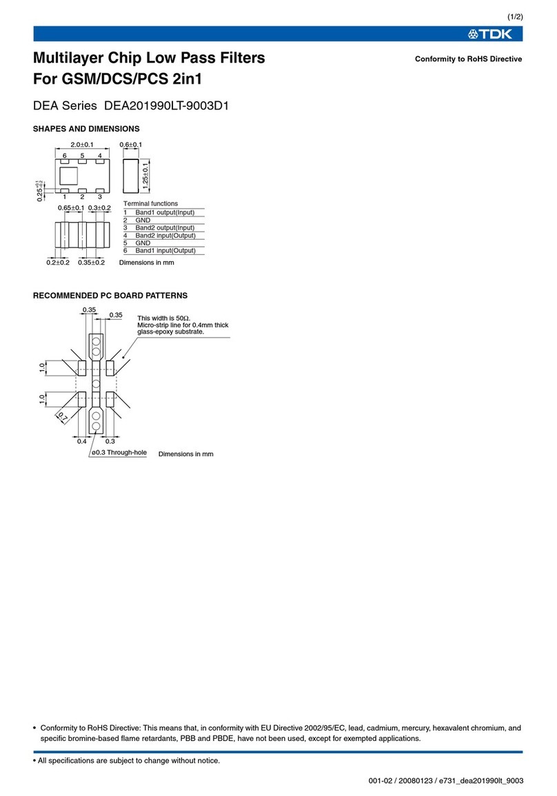 TDK DEA Series DEA201990LT-9003D1 User manual