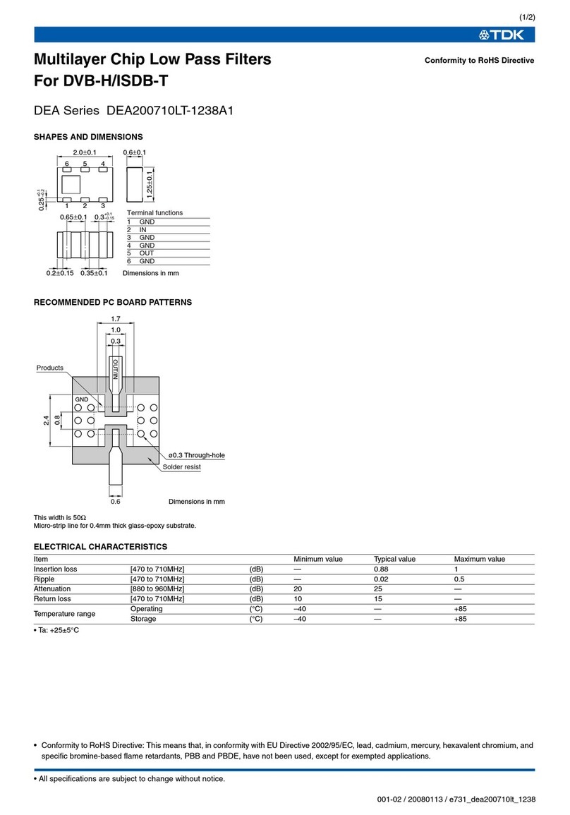 TDK DEA Series DEA200710LT-1238A1 User manual TDK DEA Series DEA200710LT-1238A1 User manual