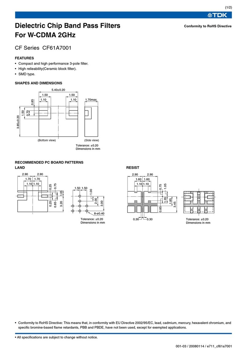 TDK CF Series CF61A700 User manual