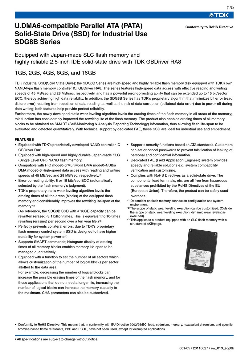 TDK SDG8B Series User manual