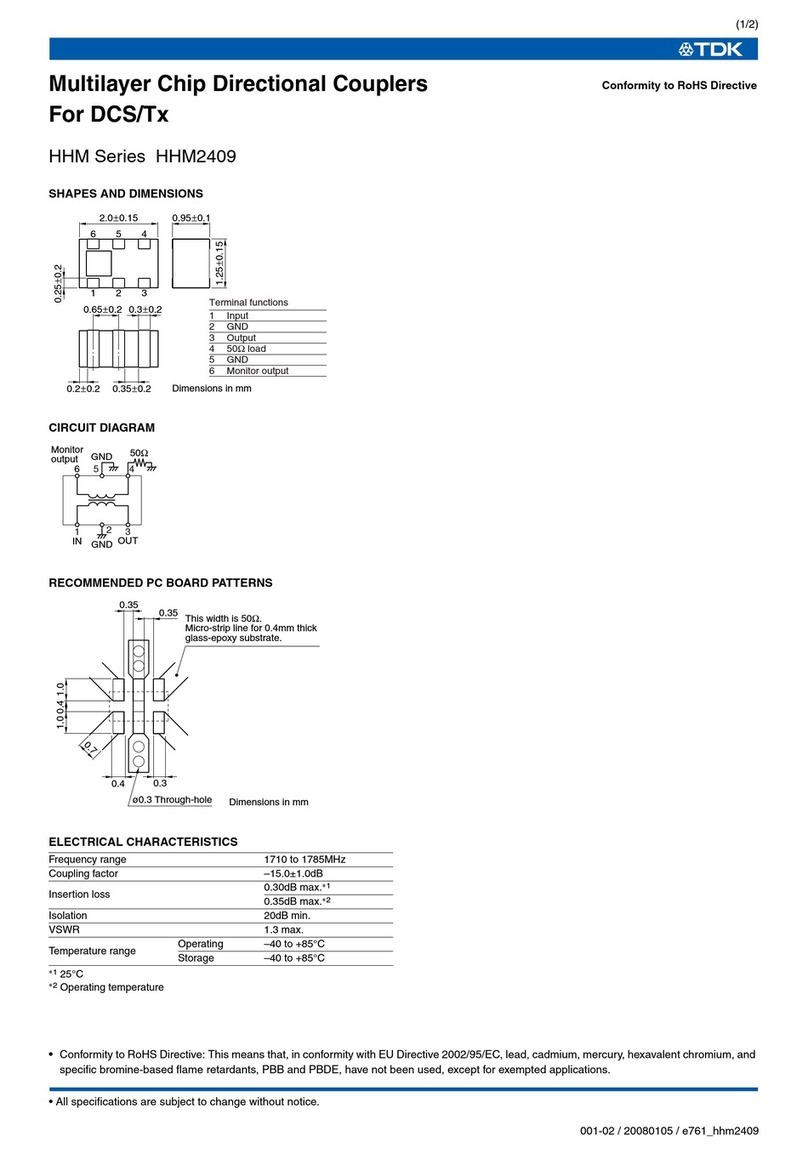TDK HHM Series HHM2409 User manual TDK HHM Series HHM2409 User manual