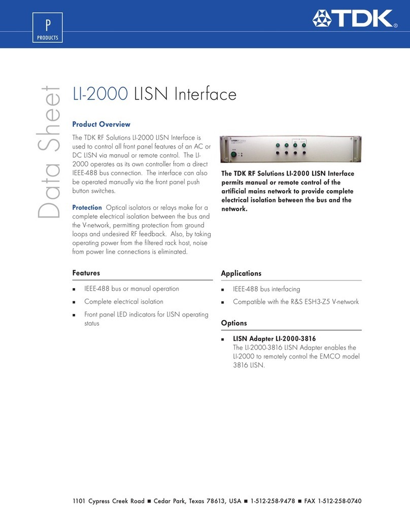 TDK LI-2000-3816 Specifications