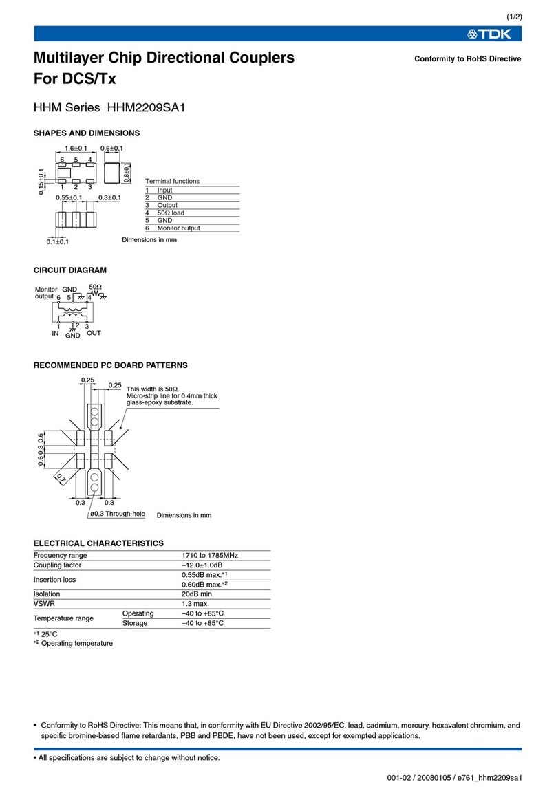 TDK HHM Series HHM2209SA1 Specifications