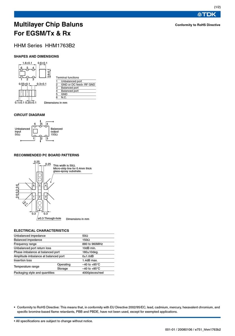 TDK HHM Series HHM1763B2 User manual TDK HHM Series HHM1763B2 User manual