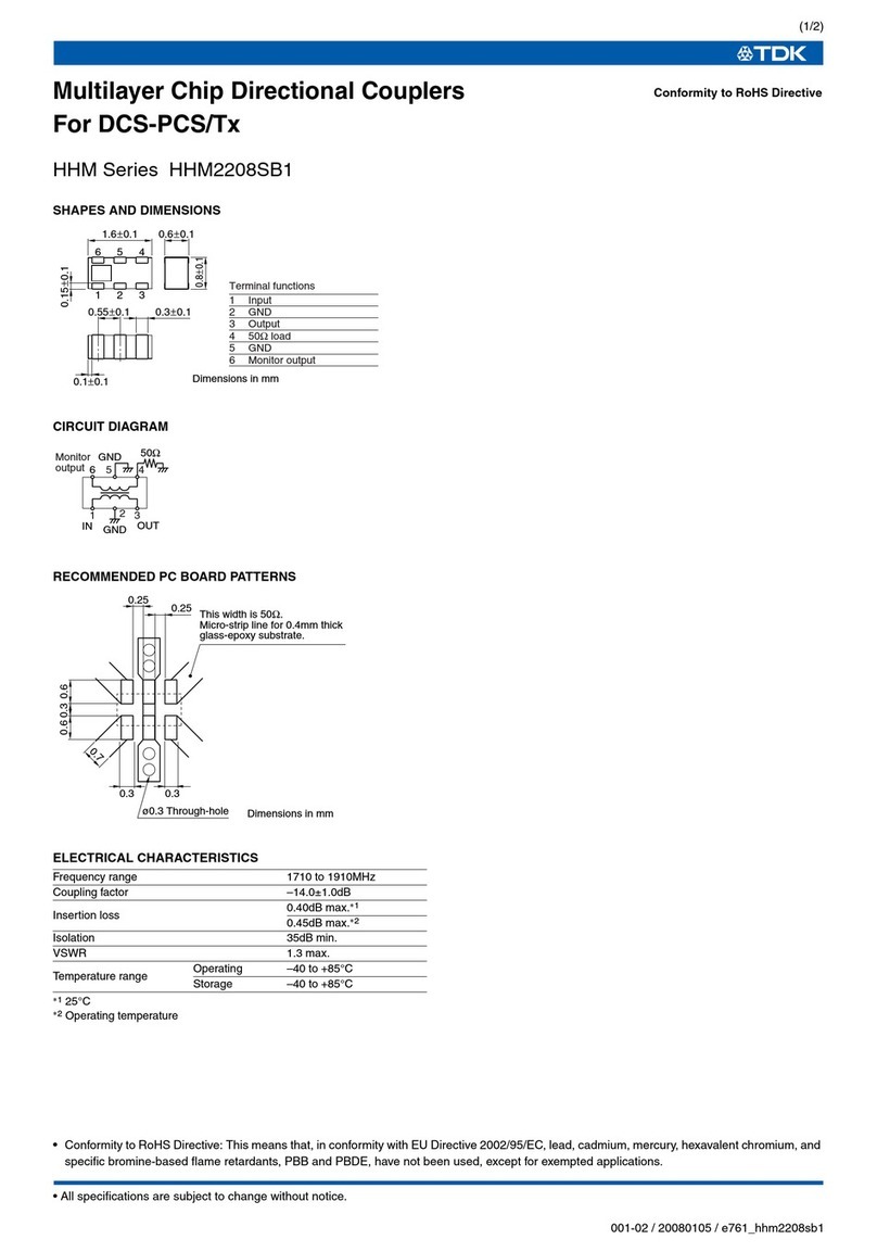 TDK HHM Series HHM2208SB1 User manual