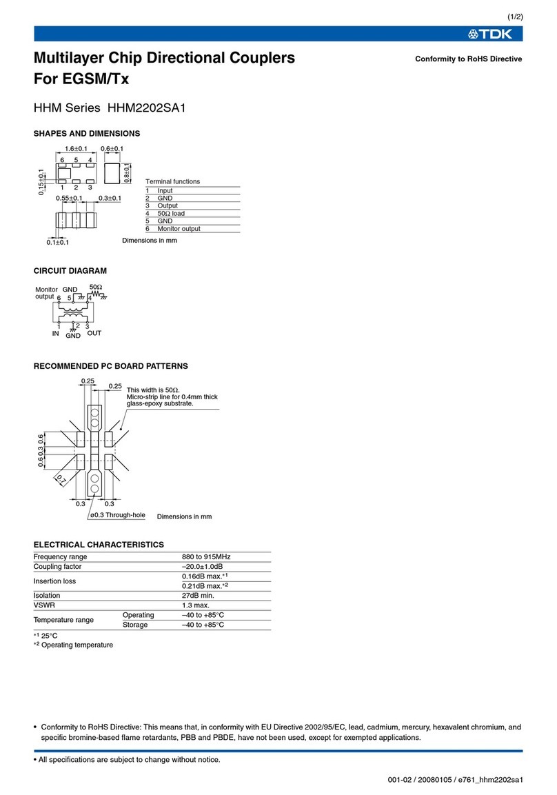 TDK HHM Series HHM2202SA1 User manual TDK HHM Series HHM2202SA1 User manual