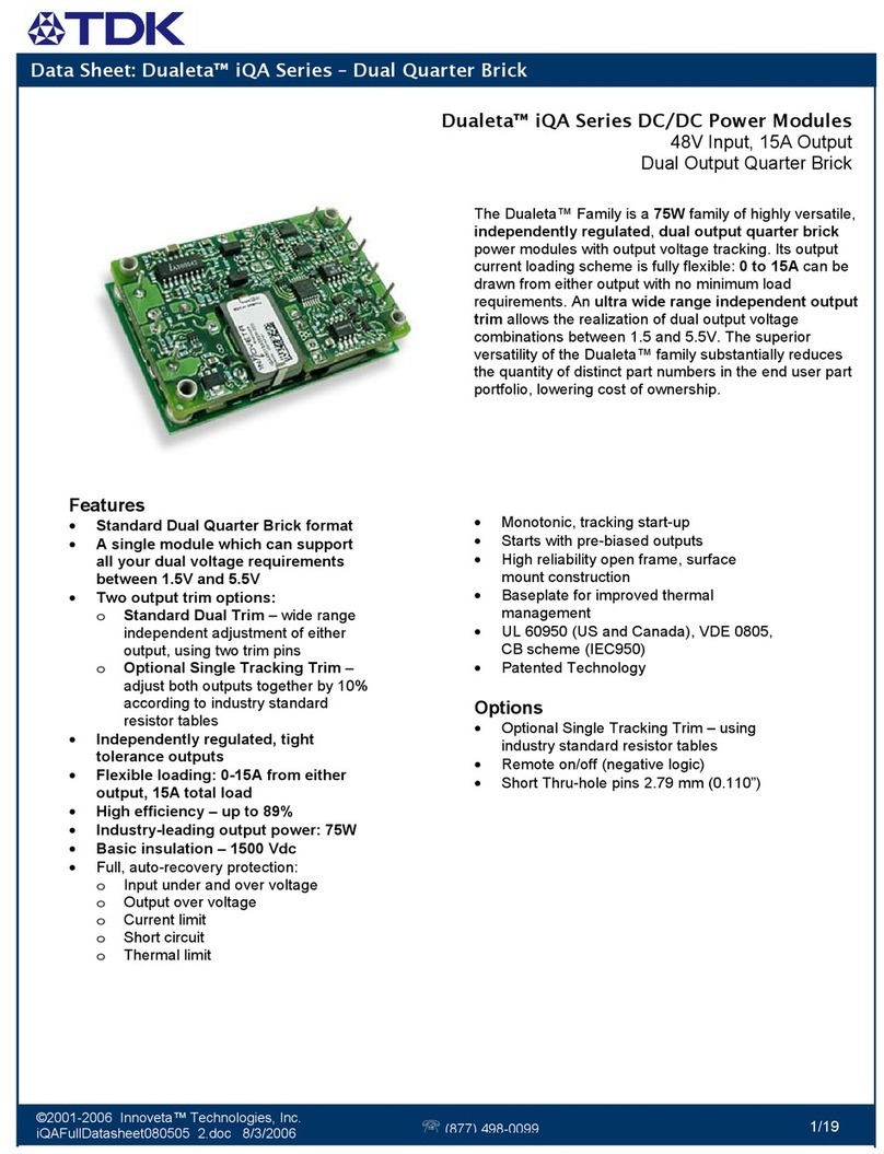 TDK Dualeta iQA Series User manual TDK Dualeta iQA Series User manual