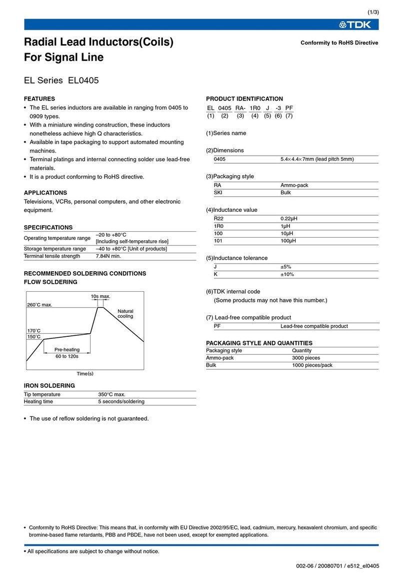 TDK EL Series EL0405 User manual
