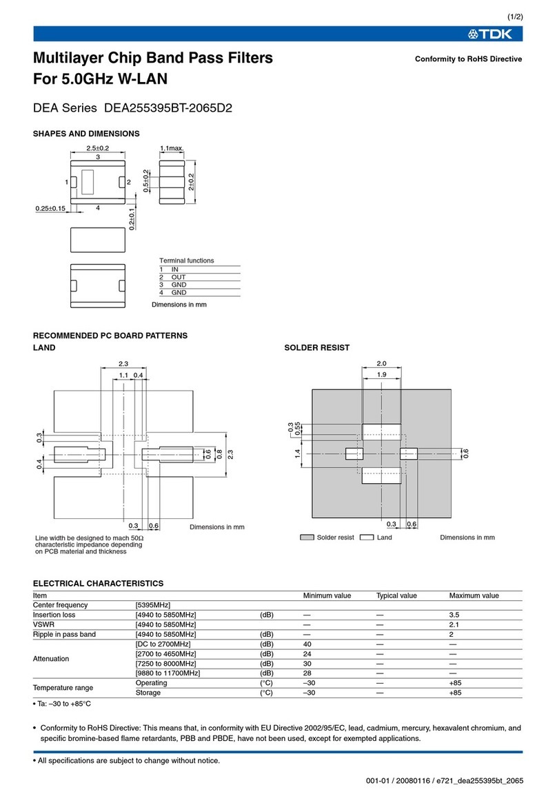 TDK DEA Series DEA255395BT-2065D2 User manual TDK DEA Series DEA255395BT-2065D2 User manual
