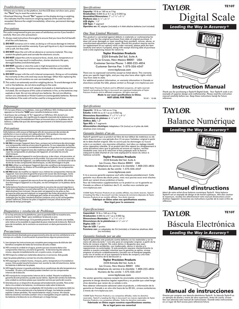 Taylor TE10T User manual