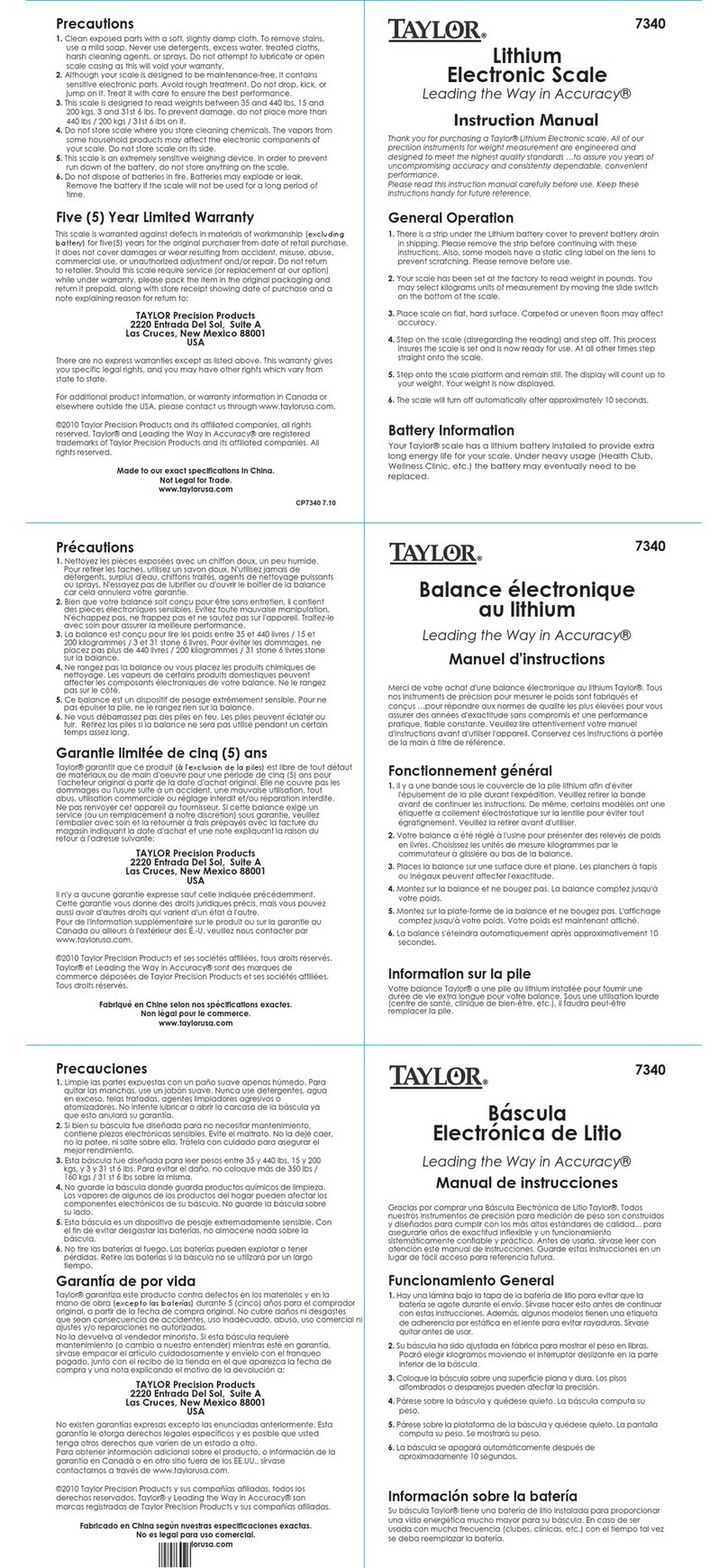 Taylor 7340EXP instruction manual