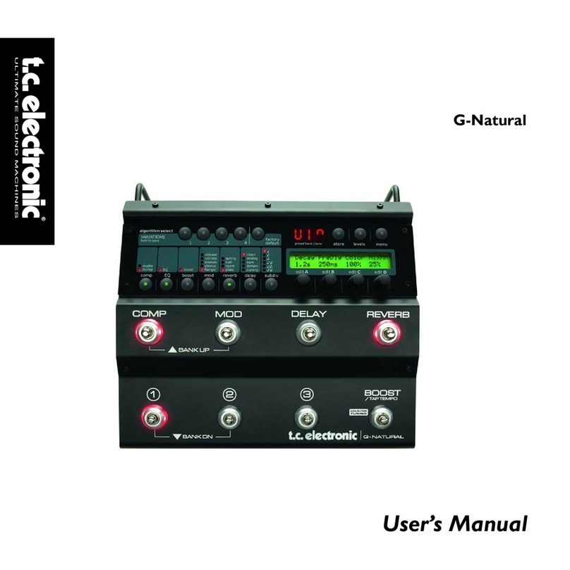 TC Electronic Multi-effects Processor G-Natural User manual