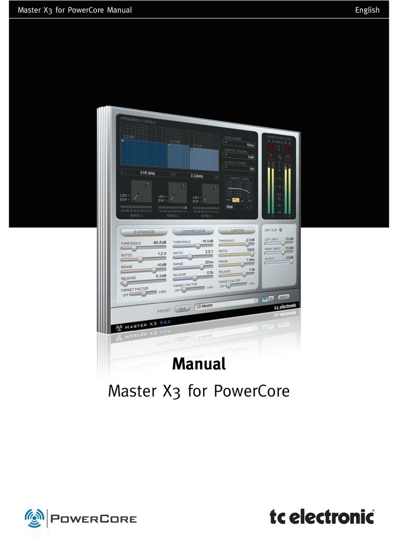 TC Electronic PowerCore Master X3 product manual