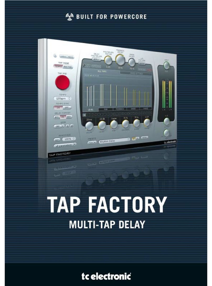 TC Electronic Tap Factory Multi-Tap Delay User manual
