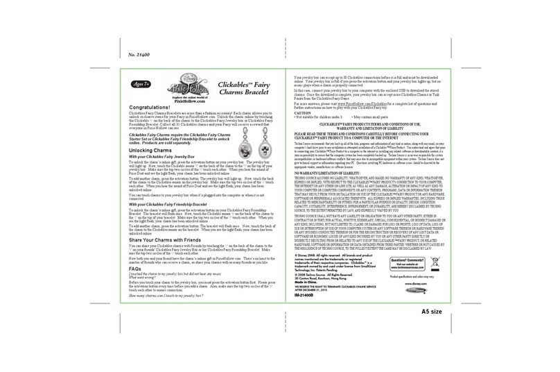 Techno Source Clickables Fairy Charm Bracelet User manual