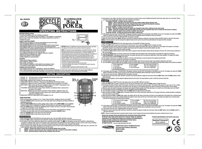 Techno Source Bicycle 30442 User manual