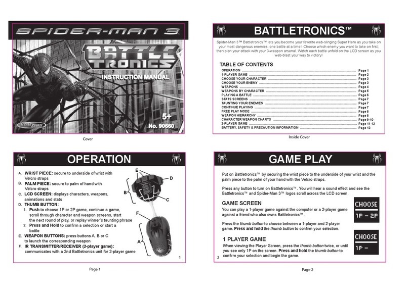 Techno Source Spider-man 3 BattleTronics 90660 User manual