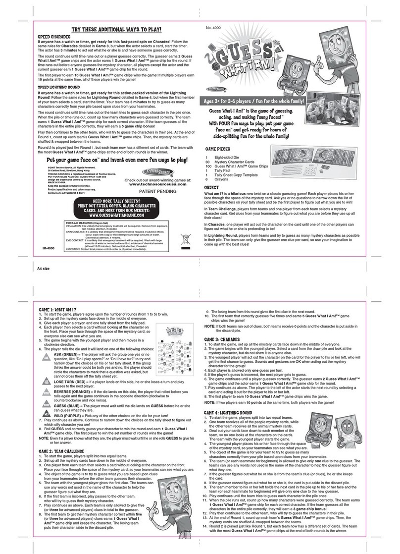 Techno Source 4000 User manual
