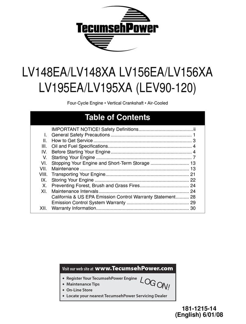 Tecumseh LV148EA User manual