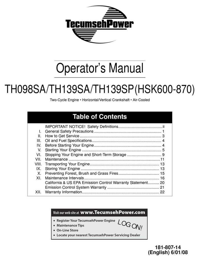 TecumsehPower TH098SA Operator's manual