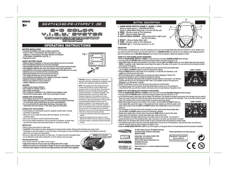 Techno Source Spider-man 3 90640 User manual