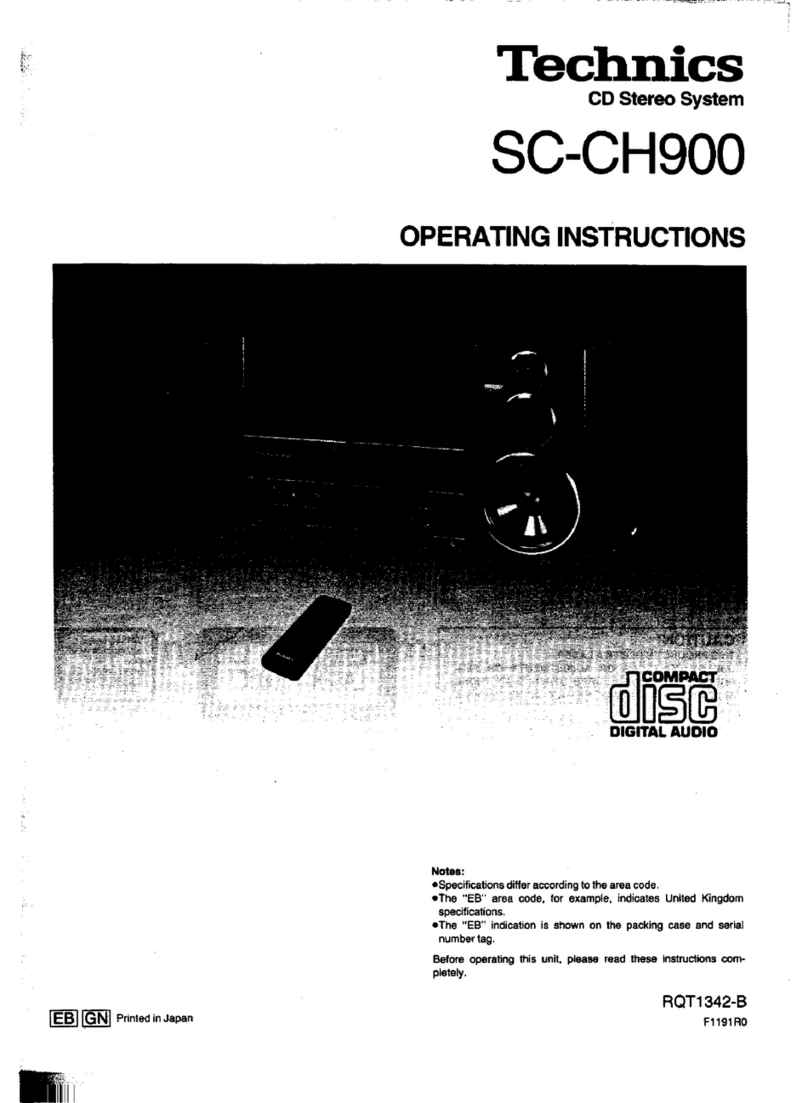 Technics SC-CH900 User manual Technics SC-CH900 User manual