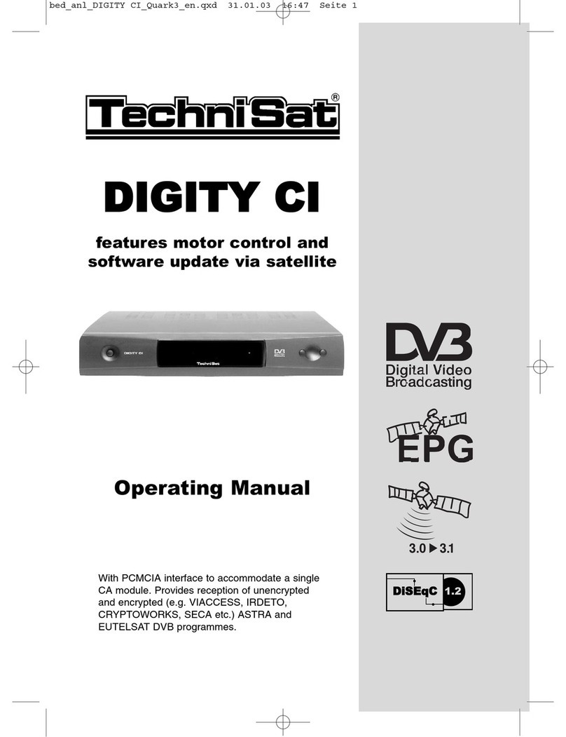 TechniSat DIGITY CI DIGITY CI Operating operating manual TechniSat DIGITY CI DIGITY CI Operating operating manual