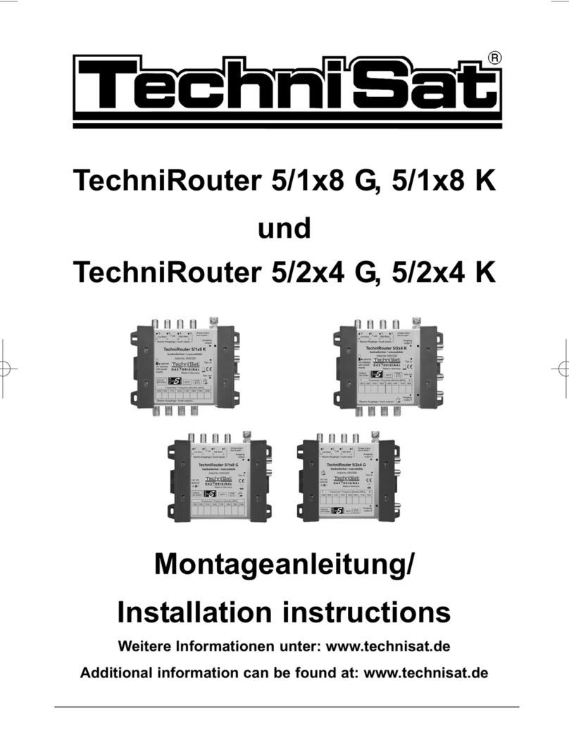 TechniSat TechniRouter 5/1x8 G Montageanleitung