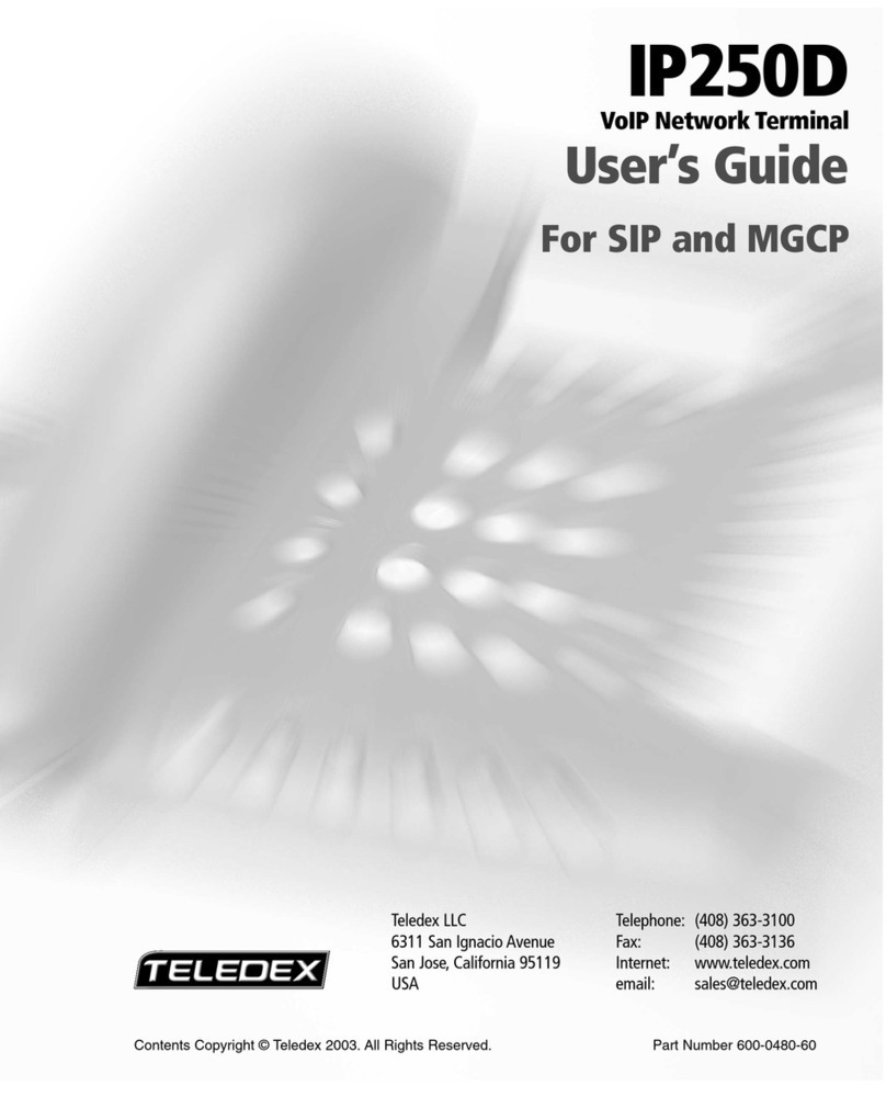 Teledex IP250DVoIP user guide